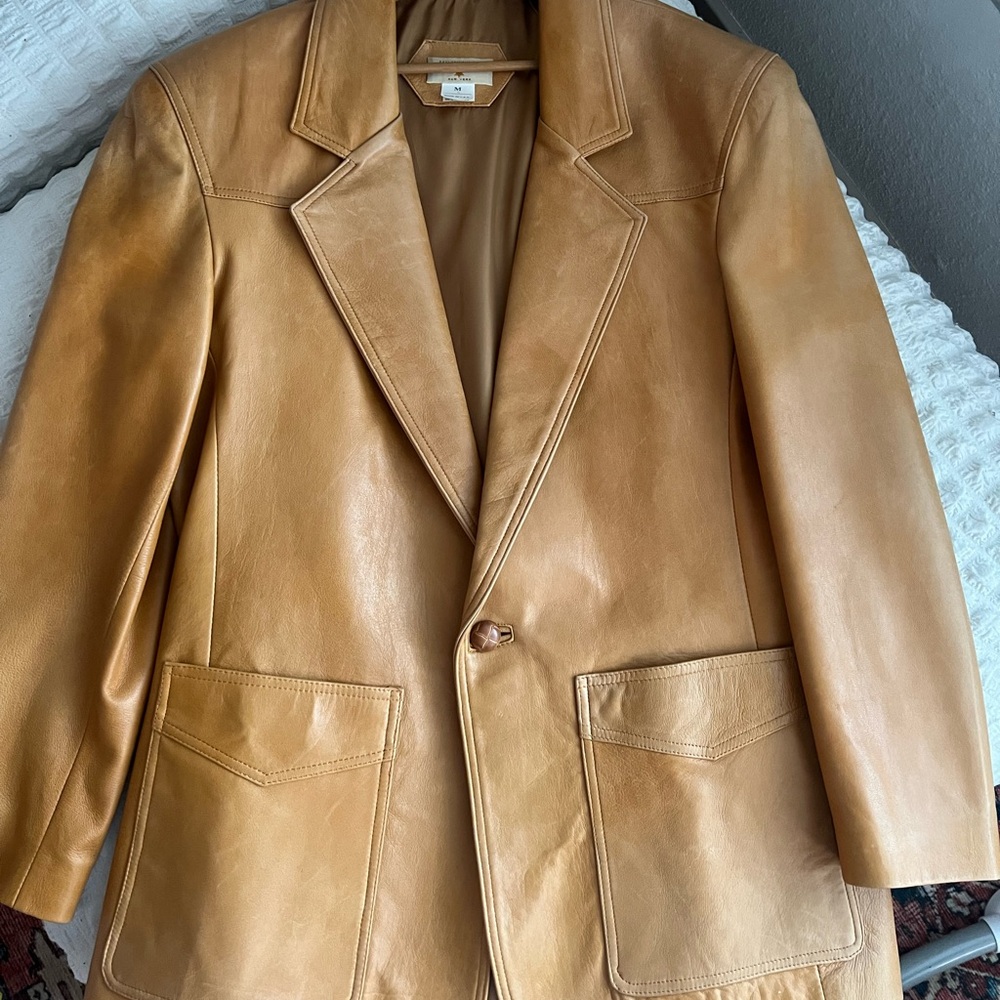 Vintage Leather Blazer
